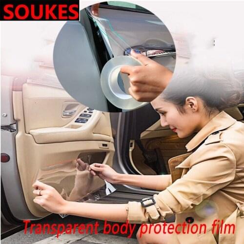 3 5 10 m Transparent Rubber Car Crash Sticker For Peugeot 206 307 407 308 208 3008 Toyota Corolla Yaris Rav4 Avensis Mini Cooper