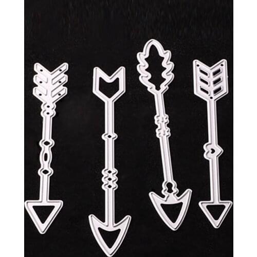4Pcs/Set Arrow Love Metal Cutting Dies For Scrapbooking Album Invitation Home Decoration Embossing Stencils Cut Dies
