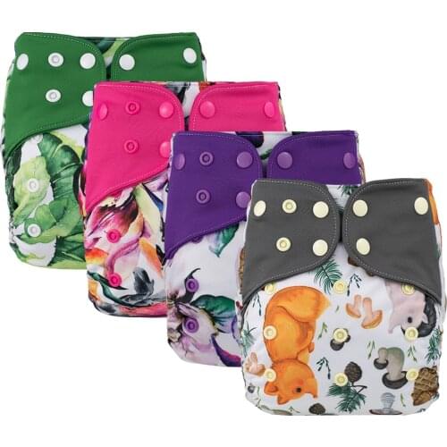 Lichtbaby Cloth Baby AIO Pocket Diaper 4-16kg One Size Washable Eco-friendly diaper inserts all in one cloth diapers