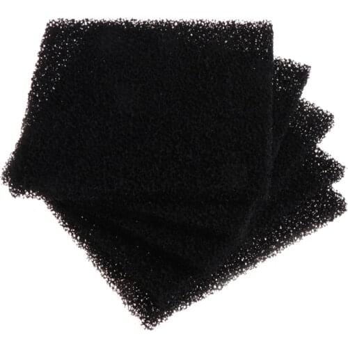 5Pcs Universal Black Activated Carbon Foam Sponge Air Filter Impregnated Sheet Pad