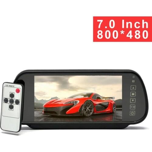 7 Inch HD TFT LCD Car Mirror Monitor Parking Assistance 2 AV input Rear View Camera Optional