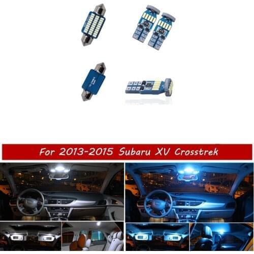 8Pcs White Ice Blue LED Lamp Car Bulbs Interior Package Kit For 2013-2015 Subaru XV Crosstrek Map Dome Trunk Light