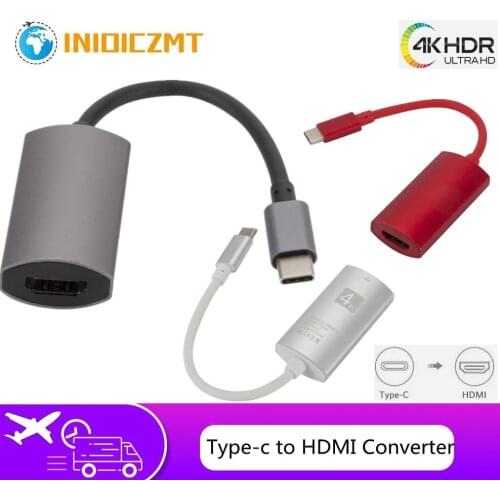 INIOICZMT USB Type C Adapter USB 3.1 USB C to HDMI-compatible Adapter Male to Female Converter for PC Computer TV Display Phone