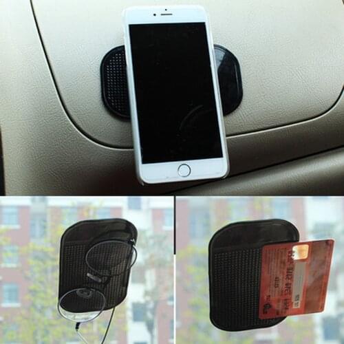 Car Anti-skid Mat Silicone Car Phone Holder Perfume Storage Sticker Black Sticky Pad Car Mat Interior Dashboard Holder For Phone