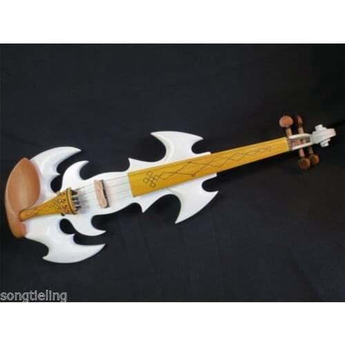 White color SONG Brand Crazy-1 art streamline 4/4 electric violin #10857
