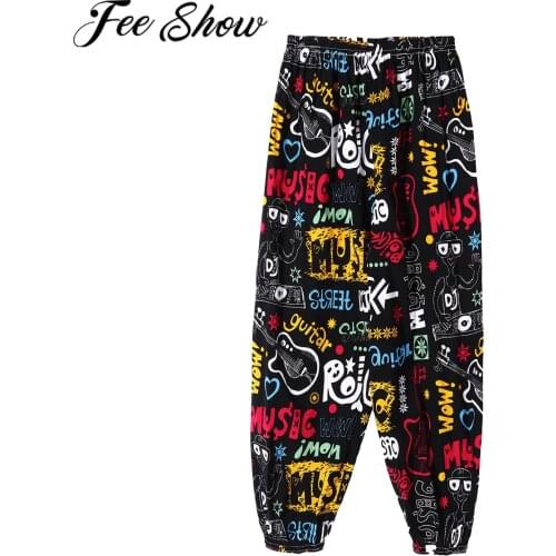Teen Kids Pants Casual Cute Cartoon Print Yoga Sports Harem Pants Boys Girls Trousers Sweatpants Summer Children Clothing 3-12Y