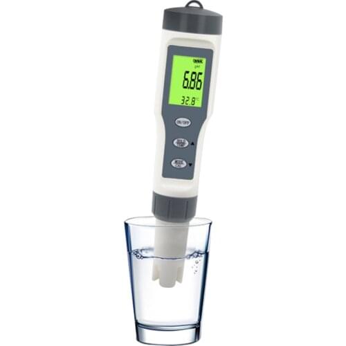 Digital PH Temp Meter with ATC Total Dissolved Solid Tester Water Detector for Water Pool PH Test Tool for Water Quality Tester
