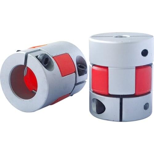 D25L30 Two-Jaw Shaft Coupler Aluminium Motor Flexible Shaft Coupling Connector CNC Flexible Couples 5/6/6.35/8/9.25/10/12/14mm