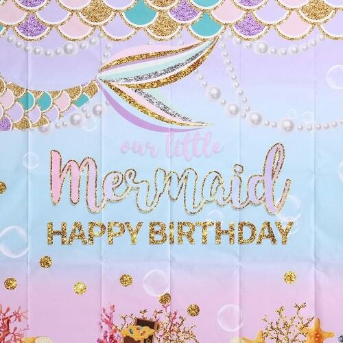 Mermaid Birthday Party Back Ground Mermaid Background Birthday Party Supplies Baby Shower Birthday Party Decorations Kids
