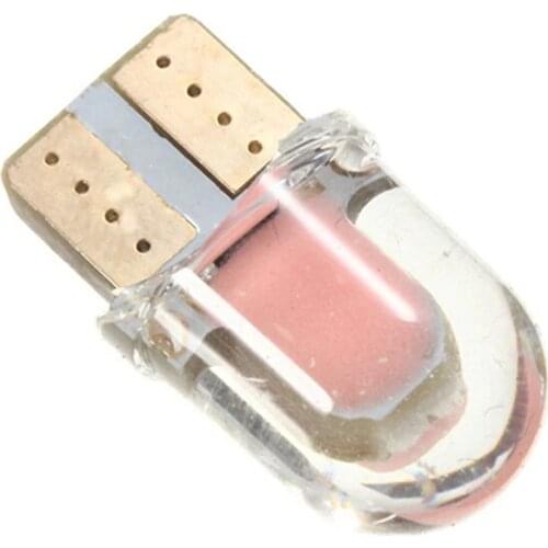 T10-COB Short Style Car Wide Lamp License Plate Silicone-Red Crystal COB Through Tube Double-Top License Plate Light colorful