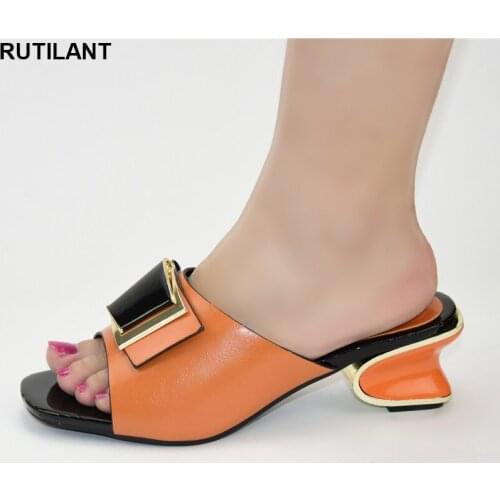 Hot Selling Italian Style Slingbacks African Woman Slippers Simple Party Prom Summer Sandals Italy High Heels Women Wedding Shoe