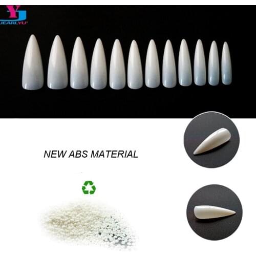500pcs Nature Charms False Acrylic Nail Tips ABS Full Cover Tips Coffin Fake Nails UV Gel Manicure Fake Nail Tips 12 Sizes New