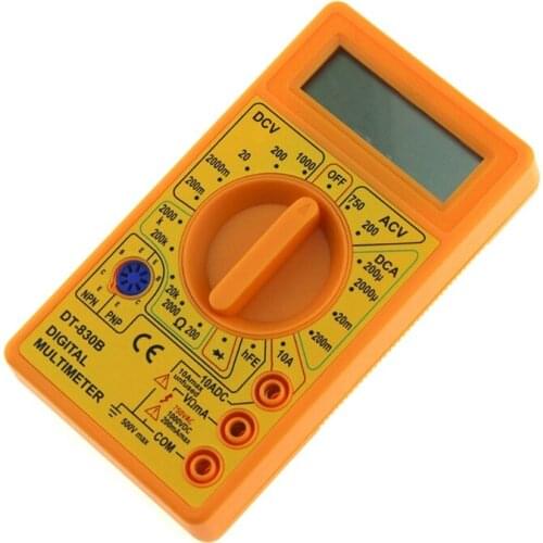 Mini Pocket Digital Multimeter AC/DC Volt Amp Ohm Diode hFE Continuity Tester with Low Voltage Indicator Household