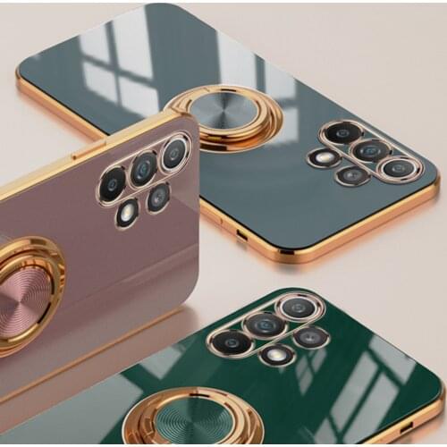Ring Case for Samsung Galaxy A 52 72 32 42 Soft Case For Galaxy Note20 S21 Ultra S20 S21 Plus Case Anti-Knock 6D Stand Cover a52