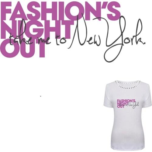 COSBILL Night Out words 17*7cm Patches For A-level Washable Iron Sticker For Clothes DIY Accessory Decoration On Clothes Y-021