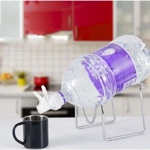 Portable Water Jug Rack Eco-friendly Durable 5L Water Bottle Metal Holder Countertop Outdoor Camping