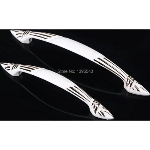 128mm Cabinet Door Handles Euro-Style Bedroom Furniture Door Knobs Ivory Knobs Closet Handle Drawer Pulls Bars