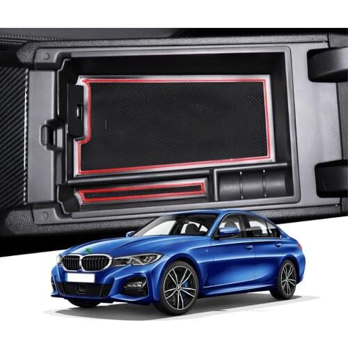 RUIYA Car Armrest Storage Box For 3 Series G20 2019 2020 Console Storage Box Auto Interior Stowing Tidying Accessories
