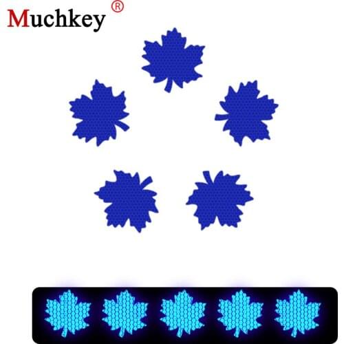 Cartoon Maple Leaf Shape Car Sticker Safety Reflective Warning Stickers Motorcycle Bicycle DIY Decoration Decals Tags 10Pcs