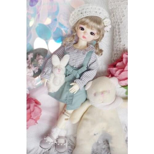 BJD Doll Dress Suit Backband Skirt Lovely Bow Knot versatile two-piece skirt 6 points YOSD 6 points Doll Accessories
