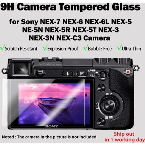 2PCS NEX-7 Camera Glass Film 9H Hardness Tempered Glass Ultra Thin LCD Screen Protector for Sony NEX-6 NEX 3 C3 3N 5 5N 5R 5T 6L