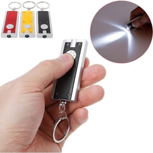 Mini Super Bright Light LED FlashLight Portable Plastic Single File Flashlights With Keychain