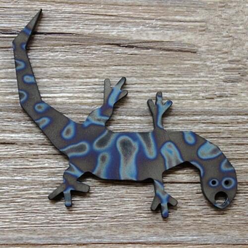 Titanium Outdoor Portable Defense Tool Lizard Shape EDC Self-defense Defense Ring Key Pendant Bottle Opener Tactical Equipment
