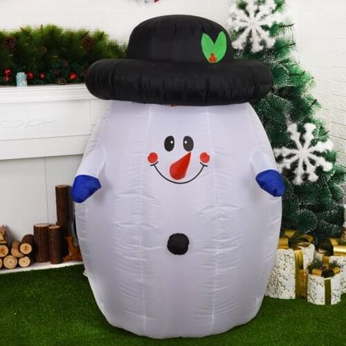 Christmas Party Decoration Santa Claus Liftable Inflatable Model Christmas Home Decoration LED Light Garden Decoration EU Plug