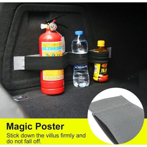Universal Black Car Trunk Fixed Storage Stowing Tidying Sticky Tape Belt Magic Tapes Auto Car Accessories Stowing Car Organizers