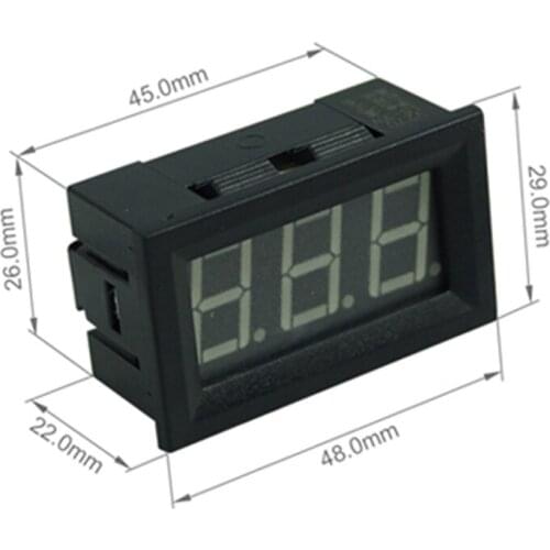 V27D DC0-100V 0.56inch LCD 3-Line 3-Digits Green LED Direct Current Voltmeter Meter Module DC 0-100V