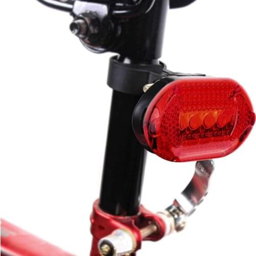 Wholesale Cheap Waterproof 5 LED Cycling Bike Bicycle Safety Rear Light Warning Bicycle Tail Light Flashlight