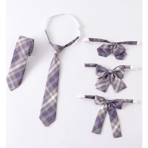 Japanese School For Girls JK Uniform Bow Tie Butterfly Cravat lattice pattern School Sailor Suit Uniform Accessories Flowers Tie