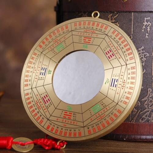 A pure gossip mirror safe nine Taiji Kadoya Pendant Home Furnishing mirror convex concave mirror