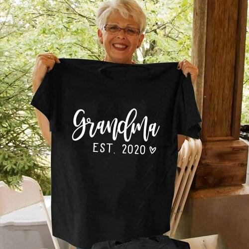 Grandma EST 2020 Casual T-shirts Aesthetic Harajuku Women Tops Summer Short Sleeve Camisetas Mujer Female Tumblr Clothing Tees