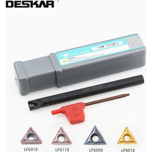 1PC DESKAR S32T-STFCR16 S32T-STFCL16 Lathe Cutter Tools 10PCS TCMT16 Carbide Inserts Cutting Tool Set Turning Blades Arbor