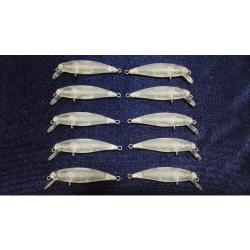 10pcs Unpainted Minnow Hard Baits Fishing Lure Bodies 2 1/3 Inch 1/8 OZ Blank lures JS#E13N