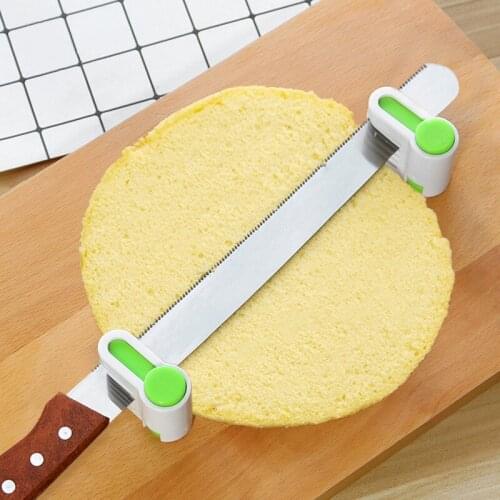 2pcs\set Cake Slice Layered Auxiliary Bread Knife Slicer Holder Toast Divider for Kitchen Household Baking Fixator Guide Tools