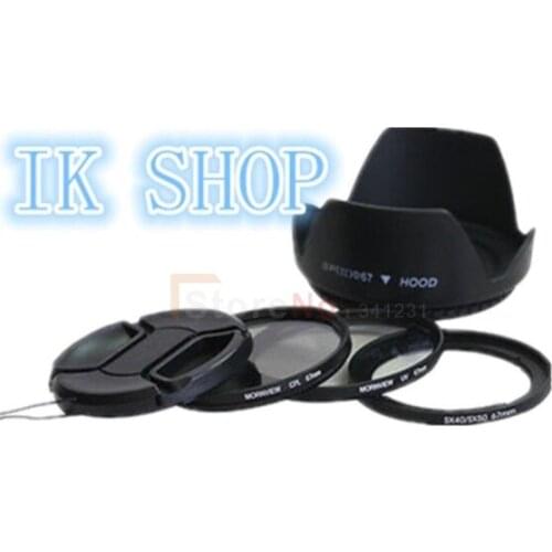 4 in 1 67mm UV CPL Filter Kit + Accessory Lens Hood & Cap ADAPTER RING for Can&n PowerShot SX50 SX40 new