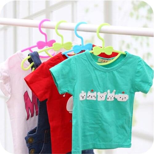 5pcs/lot baby plastic hanger children bow hanger non-slip hangers 29cm