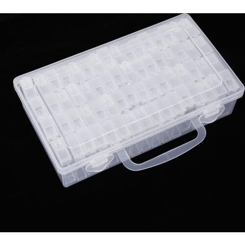 64pcs Diamond Painting Tools Accessories Beads Container Rhinestone Diamond Embroidery Stone Storage Convenience Box