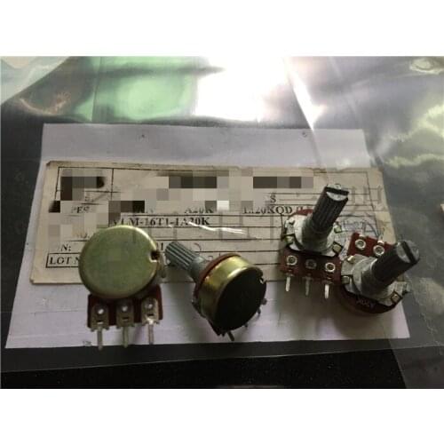 8pcs for PS F-16KN 16 type single potentiometer A20K / shank length 20MM knurled shaft