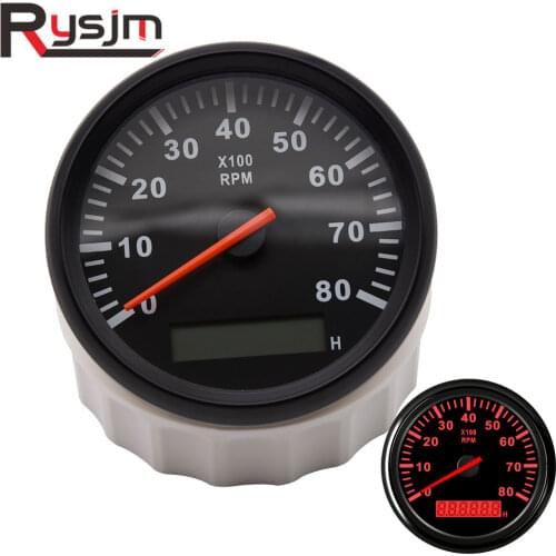 85mm auto Tachometer 8000 RPM Meter 12V/24V red blacklight tacometro moto motorcycle digital car modification gauge speedometer