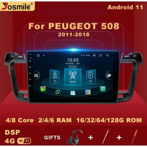 6GB 128G Car Radio 2 din Android 11 For PEUGEOT 206 2001- 2008 Multimedia Player Video Navigation GPS CD AI Voice ControlCarplay