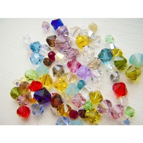 Free Shipping, 720pcs/Lot 4mm mixed color Chinese Top Quality Crystal Bicone Beads