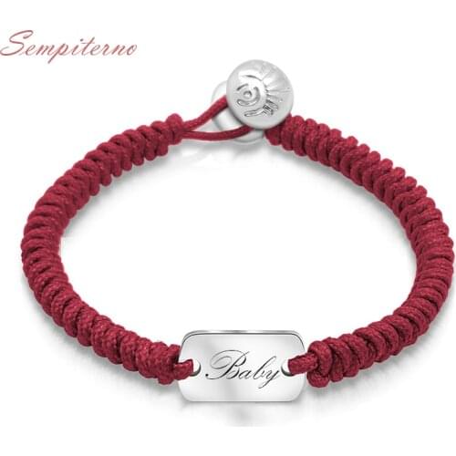 Customized Bracelets Engrave Name Date Bracelet Stainless Steel Red Black Pink Rope Bangles For Women Gift Inspirational Jewelry