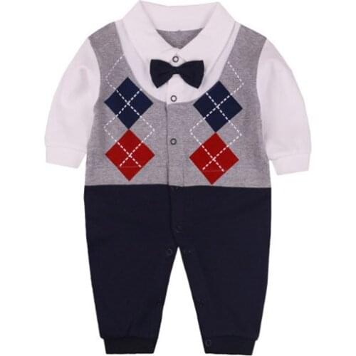 Baby cotton jumpsuit Long sleeve climbing suit for boys and girls 0-12m