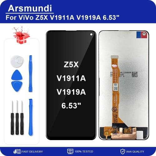 For Vivo Z5X V1911A V1919A 6.53" LCD Display Touch Screen Digitizer Assembly For Vivo Z5 X Replacement LCDs + Tools