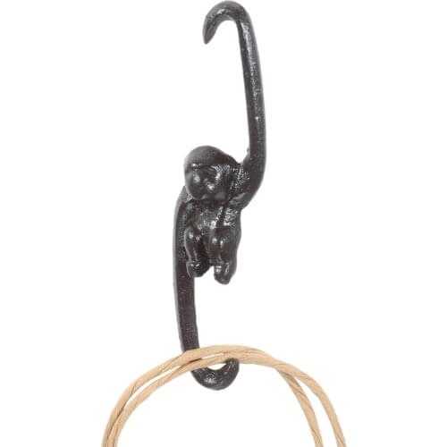 DRELD Cast Iron Monkey Hanger Hook Indoor Outdoor Gardening Plant Hooks Hanger Heavy Duty Large Hanging Hooks Home Decorative