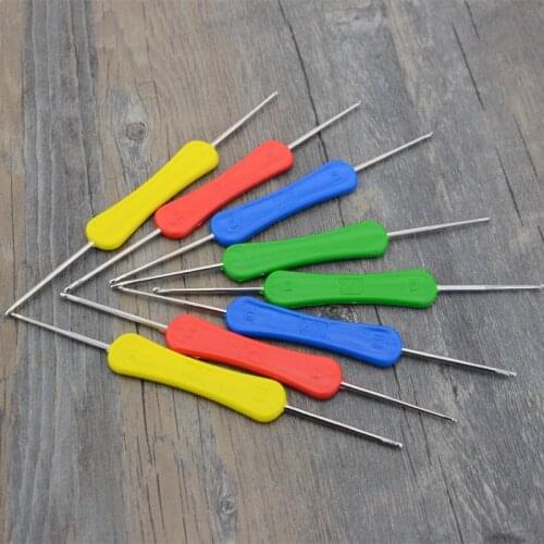 Double-head Sewing Needles 1pcs Aluminium Crochet Hooks Needles Knit Weave Craft Crochet Hooks Cross Stitch Embroidery Tools G