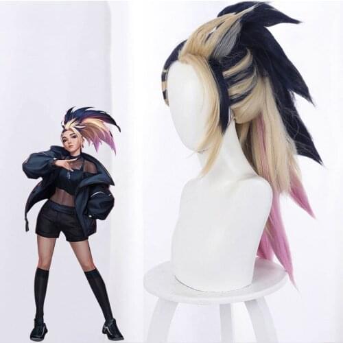 Game League of Legends Cosplay KDA Akali Cosplay LOL League of Legends K/DA Costume Akali Wig Halloween Adult Accessories